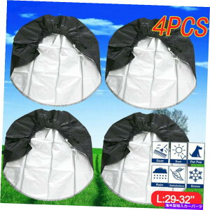 rear wheel tire cover 4PCS�^�C���J�o�[�h���z�C�[���^�C��RV�g���[���[�L�����p�[�T���v���e�N�^�[29 '' -32 '' 4PCS Tire Covers Waterproof Wheel Tyre RV Trailer Camper Sun Protector 29''-32''�y���s�A���i�z