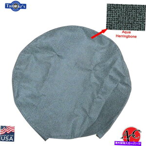 rear wheel tire cover 68-72 GM A-Bodyトランクスペアタイヤカバー15 "ホイール用Aqua Herringbone 1PC 68-72 for GM A-Body Trunk Spare Tire Cover for 15" wheels AQUA HERRINGBONE 1pc
