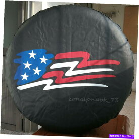 rear wheel tire cover スペアタイヤホイールソフトカバープロテクターJeep Toyota Ford 29-31 "のUSフラグロゴ Spare Tire Wheel Soft Cover Protector US Flag Logo For Jeep Toyota Ford 29 - 31"