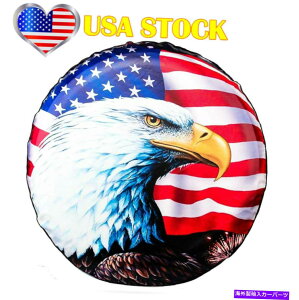 rear wheel tire cover W[voeBXyA^CJo[15 "̏ꍇAC[OUSAtbOzC[veN^[̖h For Jeep Liberty Spare Tire Cover 15", Eagle USA Flag Wheel Protector Waterproof
