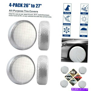 rear wheel tire cover 4×ό󐫃^CveN^[zC[^ĆA26C`27C`DIA̕یJo[Ă܂B 4×Weatherproof Tires Protector Wheel Tire Covers Protection For 26" to 27'' Dia.
