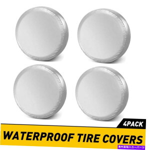rear wheel tire cover 4x�h���^�C���J�o�[�z�C�[�����^�C��RV�g���[���[�L�����s���O�J�[�T���v���e�N�^�[�č� 4x Waterproof Tire Covers Wheel&Tyre RV Trailer Camper Sun Protector US�y���s�A���i�z