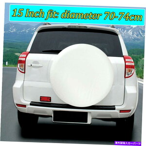 rear wheel tire cover 15C`27 "-29"XyA^C^CJo[W[vCRV SUV RVgbNp̃zCgzC[Jo[ 15Inch 27"-29" Spare Tyre Tire Cover White Wheel Cover For Jeep CRV SUV RV Truck