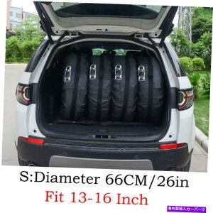 rear wheel tire cover 4PCSJ[XyA^CXg[WیobO13-16C`zC[^CL[g[gJo[ 4PCS Car Spare Tire Storage Protection Bag 13-16inch Wheel Tyre Carry Tote Cover