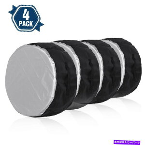 rear wheel tire cover 18 "W[vg[[SUVAzC[D 34-35ɑϐ̂4 UṼXyA^CJo[pbN 18" Spare Tire Cover Pack of 4 UV Resistant for Jeep Trailer SUV, Wheel D 34-35"