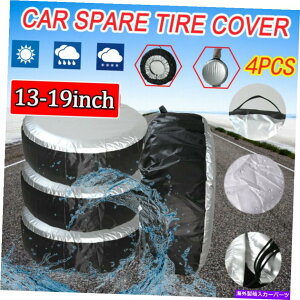 rear wheel tire cover 4PCS 13 '' -19 ''Ԃ̃XyA^CJo[P[X^C[obO^CzC[veN^[ 4pcs 13''-19'' Car Spare Tire Cover Case Tires Storage Bags Tyre Wheel Protector