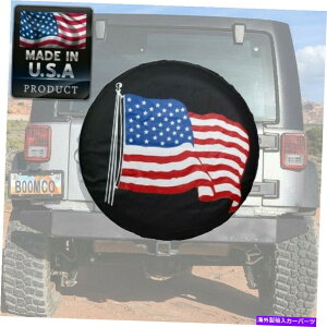 rear wheel tire cover gbNg[[Lp[̂߂̃AJ̃XyA^CJo[SUVjo[TU[ American Flag Spare Tire Cover For Truck Trailer Campers SUV Universal Leather