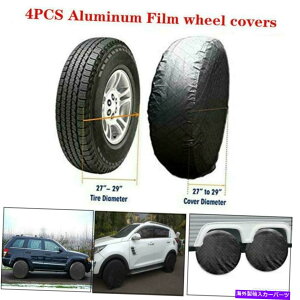 rear wheel tire cover 4xWaterProofzC[^CJo[RVg[[Lp[J[SUV 26 "-27 '̃veN^[ 4xWaterproof Wheel Tire Covers Protector For RV Trailer Camper Car SUV 26"-27''