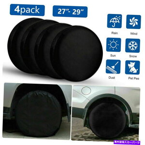 rear wheel tire cover 4PCS�h���^�C���J�o�[�z�C�[�����^�C��RV�J�[���[�^�[�g���[���[�L�����p�[�T���v���e�N�^�[ 4PCS Waterproof Tire Covers Wheel&Tyre RV Car Motor Trailer Camper Sun Protector�y���s�A���i�z