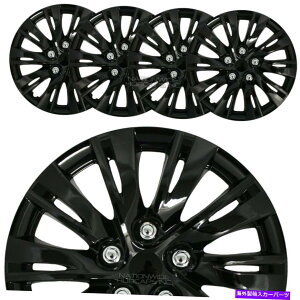 rear wheel tire cover 15 "4̍zC[Jo[tnuLbṽXibvtBbgR15^CX`[ 15" Set of 4 Black Wheel Covers Snap On Full Hub Caps fit R15 Tire & Steel Rim