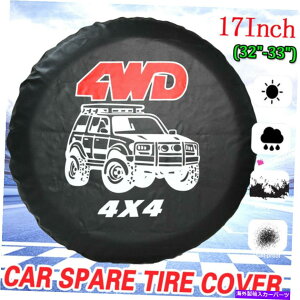 rear wheel tire cover 17 '' PU�X�y�A�z�C�[���^�C���^�C���^�C���J�o�[�P�[�X�v���e�N�^�[���j�o�[�T���J�[4WD 4x4 SUV 17'' PU Spare Wheel Tire Tyre Cover Case Protector For Universal Car 4WD 4X4 SUV�y���s�A���i�z