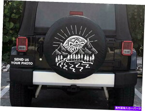 rear wheel tire cover }Ee}_̃XyA^CJo[LvTAhCɑ΂ozC[Jo[32v Mountain Mandala Spare Tire Cover Camping Van Wheel Cover Against Sun & Rain 32"