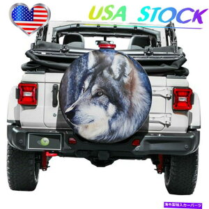 rear wheel tire cover PVCU[XyAzC[Jo[14 "AEtfBA24-27"W[vO[pWFCR-V PVC Leather Spare Wheel Cover 14", Wolf Dia 24-27" For Jeep Wrangler Pajero CR-V
