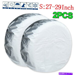 rear wheel tire cover 2PCSzC[P[XveN^[obO27-32C`J[zC[^CJo[g[[LsOJ[ 2PCS Wheel Case Protector Bags 27-32Inch Car Wheel Tire Cover For Trailer Camper