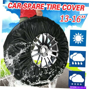 rear wheel tire cover Ԃ̃XyA^CJo[P[X13-16C`|GXe^CXg[WobOh--- 1pc Car Spare Tire Cover Case 13-16Inch Polyester Tires Storage Bag Waterproof---1PC