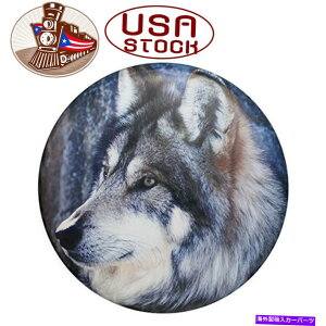 rear wheel tire cover XyA^CJo[h14 "AW[vLsOJ[p^CJo[zC[veN^[IIJ~ Spare Tyre Cover Waterproof 14", Tire Cover Wheel Protector Wolf for Jeep Camper