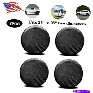rear wheel tire cover 4x 26 -27 ''��SUV�g���b�N�o���z�C�[���^�C���J�o�[RV�g���[���[�L�����s���O�J�[�^�C���ϋv�� 4X 26-27'' Car SUV Truck Van Wheel Tire Covers RV Trailer Camper Tires Durable�y���s�A���i�z