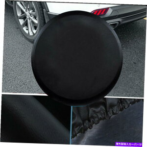 rear wheel tire cover 235/75R15 235/70R16 235/65R17�Ƀt�B�b�g���鍕�����n�̃X�y�A�z�C�[���^�C���J�o�[ Black Lined Spare Wheel Tire Cover Fit for 235/75R15 235/70R16 235/65R17�y���s�A���i�z