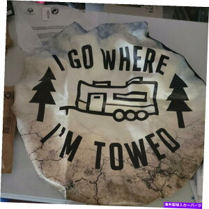 rear wheel tire cover ̓XyA^CJo[zC[veN^[Ƃɍs܂h I Go Where I'm Towed Spare Tire Covers Wheel Protectors Waterproof
