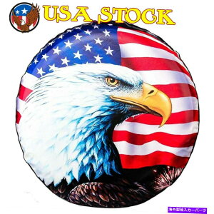 rear wheel tire cover XyAzC[Jo[14 "A^CTveN^[UStOC[OW[vu4̖h Spare Wheel Cover 14", Tire Sun Protector US Flag Eagle Waterproof For Jeep RAV4