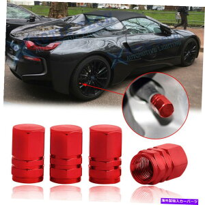 rear wheel tire cover ���b�h���^���J�[�^�C���z�C�[���o���u�X�e���L���b�v�_�X�g�J�o�[�V�������j�o�[�T���t�B�b�g4PCS Red Metal Car Tire Wheel Valve Stems Caps Dust Cover NEW Universal Fit 4PCS�y���s�A���i�z