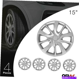 rear wheel tire cover エレガンスホイールリムカバーホイールタイヤハブキャップ Elegance Wheel Rim Cover Wheels Tires Hub Caps Durable ABS 15” Silver For Chevy