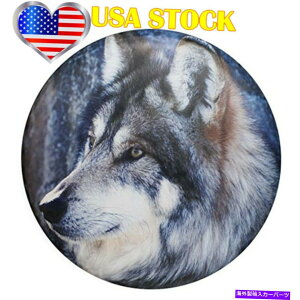 rear wheel tire cover W[vO[̃XyA^CJo[17 "AIIJ~zC[_Xgv[th For Jeep Wrangler Spare Tire Cover 17", Wolf Wheel Dust-proof Waterproof