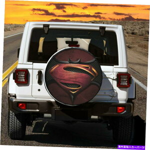 rear wheel tire cover 14X[p[}̃XyA^CzC[Jo[SUVJ[Lp[g[[jo[TtBbg 14 in Super-Man Spare Tire Wheel Cover for SUV Car Camper Trailer Universal Fit