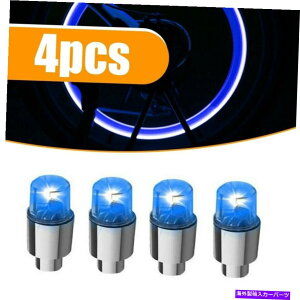 rear wheel tire cover 4xJ[I[gzC[^C^CGAouXeLEDCgLbvJo[ANZT[u[ 4x Car Auto Wheel Tire Tyre Air Valve Stem LED Light Cap Cover Accessory Blue