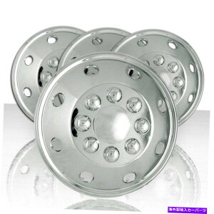 rear wheel tire cover 1-16 Chrome�f���A���z�C�[���V�~�����[�^�[RV���[�^�[�z�[���o���g���b�N�p�n�u�L���b�v�J�o�[ 1 - 16 CHROME Dual Wheel Simulators Hub Cap Covers for RV MOTORHOME Van Truck�y���s�A���i�z