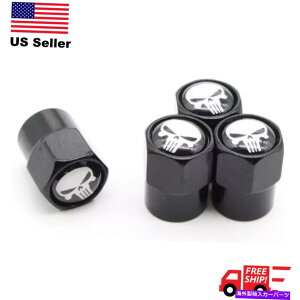 rear wheel tire cover 4xzC[^CLbvgbNA]ԁAԁA]Ԃ̃pjbV[pGAouXeJo[ 4x Wheel Tire Caps Air Valve Stem Cover For Truck, Bike, Car, Bicycle Punisher
