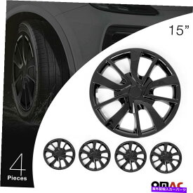 rear wheel tire cover エレガンスホイールリムカバーホイールタイヤハブキャップ耐久性のある腹筋15インチのホンダ用ブラック Elegance Wheel Rim Cover Wheels Tires Hubcaps Durable ABS 15” Black for Honda
