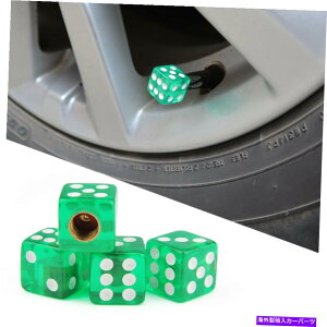 rear wheel tire cover ȃO[TCR/]/gbNzC[^CGAouXeLbv_XgJo[ Transparent Green Dice Car/Bike/Truck Wheel Tire Air Valve Stems Caps Dust Cover