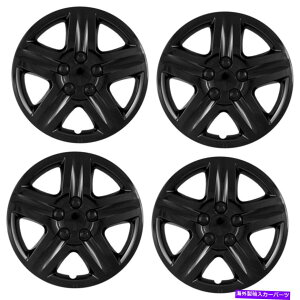 rear wheel tire cover 4̃ubN16 "nuLbvzC[Jo[5X|[NX^[t^COnuVZbg Set of 4 BLACK 16" Hub Caps Wheel Covers 5 Spoke Star Full Tire Rim Lug Hubs New