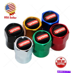 rear wheel tire cover HEX SUPREME SUP LOGO CAR SUV�z�C�[���^�C���G�A�o���u�L���b�v�X�e���_�X�g�J�o�[�X�|�[�c Hex Supreme SUP Logo Car SUV Wheels Tire Air Valve Caps Stem Dust Cover Sport�y���s�A���i�z