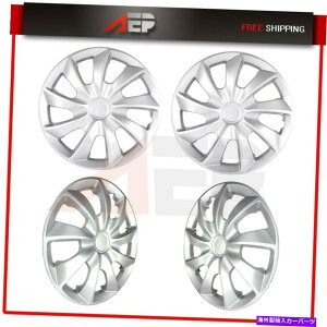 rear wheel tire cover 4 PCS 15 "Vo[zC[Jo[R15^CX`[p̃tnuLbṽXibv 4 Pcs 15" Silver Wheel Covers Snap On Full Hub Caps For R15 Tire & Steel Rim