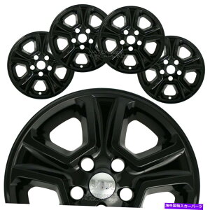 rear wheel tire cover 4�t�B�b�g�W�[�v�O�����h�`�F���L�[2014-2017�u���b�N17 �z�C�[���X�L���n�u�L���b�v�����J�o�[ 4 fits Jeep Grand Cherokee 2014-2017 Black 17 Wheel Skins Hub Caps Rim Covers�y���s�A���i�z