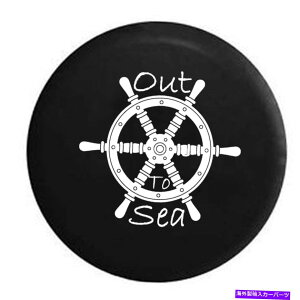 rear wheel tire cover Sea Nautical Boat WheelRVANZT[ւ̃XyA^CJo[AEg Spare Tire Cover Out to Sea Nautical Boat Wheel RV Accessories