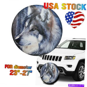rear wheel tire cover 14 "XyAzC[Jo[IIJ~^ChDIA 23-27"W[vO[CRV Rav4p 14" Spare Wheel Cover Wolf Tire Waterproof Dia 23-27" For Jeep Wrangler CRV RAV4
