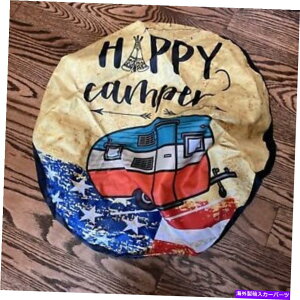 rear wheel tire cover Happy Camper RVXyA^CJo[zC[veN^[̖hB Happy Camper RV Spare Tire Covers Wheel Protectors Waterproof New .