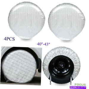 rear wheel tire cover 4PCS�h���z�C�[���^�C���J�o�[RV�g���b�N�J�[�L�����p�[�g���C��40 '' -43  4PCS Waterproof Wheel Tire Cover RV Truck Car Camper Traile 40''-43