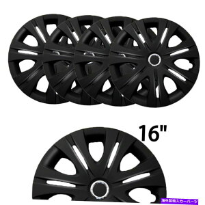 rear wheel tire cover tnuLbṽXibvJo[4փJo[R16^CX`[ubN16 " Set of 4 Wheel Covers Snap On Full Hub Caps Fit R16 Tire & Steel Rim Black 16"