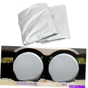 rear wheel tire cover 2PCS�J�[�z�C�[���^�C���_�X�g�v���[�t�J�o�[30-32�C���`RV�I�[�g�L�����p�[�g���[���[�g���b�N 2PCS Car Wheel Tire Dustproof Covers 30-32inch For RV Auto Camper Trailer Truck�y���s�A���i�z
