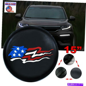 rear wheel tire cover 15 �����X�y�A�z�C�[���^�C���J�o�[American Flag Leather Vinyl for RV TruckSUV 15 Black Spare Wheel Tire Cover American Flag leather Vinyl for RV Truck SUV�y���s�A���i�z