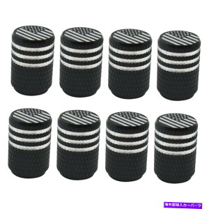 rear wheel tire cover 8PCSzC[^CouLbvXeJo[]ԎԃgbNɃtBbgAJtbOubN 8pcs Wheel Tire Valve Cap Stem Cover Fit For Bike Car Trucks American Flag Black