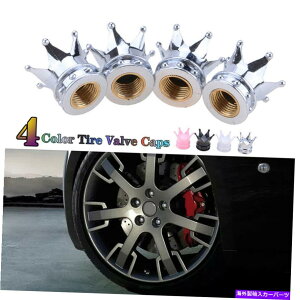 rear wheel tire cover 4xou^CXeLbvJ[zC[_ChNEp̃NGALbvJo[ 4x Valve Tire Stem Caps Bling Chrome Air Cap Cover For Car Wheel Diamond Crown