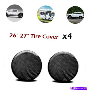 rear wheel tire cover 4�p�b�N�u���b�N�^�C���J�o�[�z�C�[���ی�K�[�h�w�r�[�f���[�e�B�h���^�C���J�o�[�Z�b�g 4 Pack Black Tire Cover Wheel Protect Guard Heavy Duty Waterproof Tire Cover Set�y���s�A���i�z