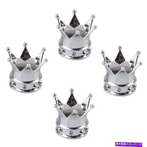 rear wheel tire cover 4×NNEJ[^CGAouXe˂LbvJo[zC[ANZT[ 4× Chrome Crown Car Tire Air Valve Stem Screw Caps Cover Wheel Rims Accessories