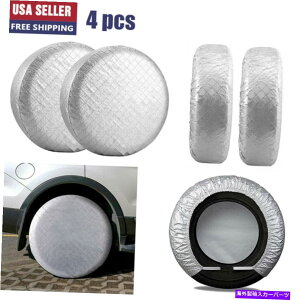 rear wheel tire cover �h���^�C���J�o�[4�z�C�[�����^�C��RV�g���[���[�L�����p�[�T���v���e�N�^�[29 ''�̃Z�b�g Waterproof Tire Covers Set Of 4 Wheel&Tyre RV Trailer Camper Sun Protector 29''�y���s�A���i�z
