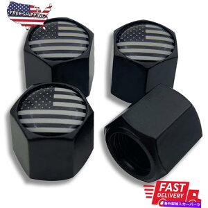 rear wheel tire cover 4xzC[^CouLbvXe]ԁAԁAgbNAJubN 4x Wheel Tire Valve Cap Stem Cover For Bike, Car, Trucks American Flag BLACK